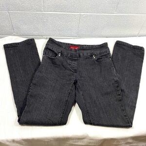 Contrast stretchy jeggings with elastic waist​​​​​​​​​​​​​​